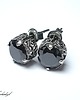 kolczyki wire wrapping Koronkowe - black  sztyfty 3