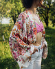 bluzki kimonowe damskie Kimono Flower Ecru SHORT 6