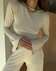 bluzki z długim rękawem damskie Longsleeve Sense cappucino foam bawełna 2