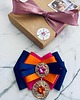 broszki Brosza z Kolekcji COLOR z kryształami zatopionymi w złotych okręgach 8