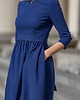 sukienki midi damskie Elegancka sukienka midi Liwia Granatowa 4