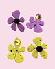 kolczyki z masy plastycznej Kolczyki RETRO FLOWER fioletowe 3