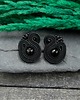 kolczyki soutache Kolczyki sutasz czarne sztyfty Largo z onyksem małe lekkie 2
