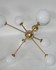 lampy wiszące Żyrandol Sputnik lata 60. Mosiądz i szkło 8x E14 Vintage 3