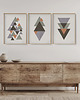 plakaty Zestaw 3 geometrycznych grafik na ścianę, skandynawski styl, nordic style. 2