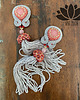 kolczyki soutache meduzy  szary/róż  - kolczyki sutasz 2