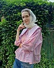 szale damskie Chusta koronkowa w kwiaty z firanki upcykling 4