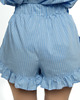 szorty damskie Szorty bawełniane z falbanką "Candy w kolorze niebieskim 3