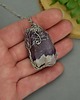 wisiory Duży wisior drzewo życia ametyst chevron wire wrapping 7