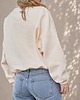 bluza bez kaptura damska Soft Spot / kremowa ciepła bluza basic 2
