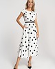 sukienki midi damskie BONA - biała sukienka w retro grochy 1