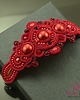 bransoletki soutache Unikatowa bordowa bransoletka sutasz 2