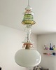 lampy wiszące Lampa wisząca szklana artdeco prl vintage retro żyrandol 5
