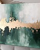 obrazy ZŁOTA LINIA NATURY Ręcznie malowany obraz ze złotem 100x70 cm 2