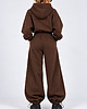 spodnie dresowe damskie Spodnie - 330 GSM Chocolate Brown 3