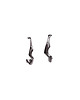 kolczyki srebrne Kolczyki srebrne WAVES Semicircle / black silver earrings 5
