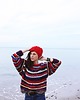 swetry damskie  Sweter handmade  melanż  z wełną 5