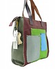 torby na ramię Torebka damska shopper, pojemna, skórzana ze skrawków kolorowa OLIVKA 1