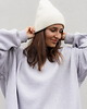 czapki damskie Czapka Gentle Cashmere Jasny Ecru 3