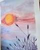 grafiki i ilustracje Obraz krajobraz pejzaż słońce zboże zachód akwarela w polu 21x30 6