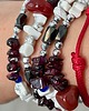 chokery Naszyjnik-bransoletka  z granatów, howlitu, karneolu, hematytu, magnes 7