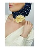 chokery Żółty  choker z jedwabiu 2