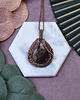 wisiory Miedziany wisiorek wire wrapping z jaspisem #516 1