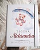 notatniki i albumy TECZKA MIŚ z metryczką, prezent na roczek, narodziny, Chrzest 3
