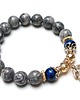 bransoletki z kamieni naturalnych Jasper and dark blue /glamour/ -  bransoletka 3