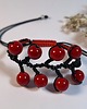 bransoletki wire wrapping Bransoletka gałązka z czerwonymi jadeitami 4