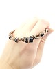 bransoletki wire wrapping Ozdobna bransoleta mankietowa z turmalinem 3