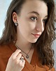 klipsy Klipsy srebrne - Cynia szara 1