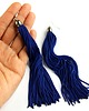 kolczyki chwosty Kolczyki XL frędzle kobalt granat chwosty 3