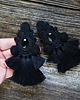 kolczyki soutache Czarne kolczyki soutache z chwostami 4