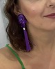 kolczyki soutache Kolczyki sutasz w kolorze fioletowym z chwostami 2
