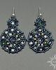 kolczyki szklane Fanais, ażurowe kolczyki z kryształkami, beading 3