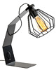 lampy stołowe Czarna lampa biurkowa stołowa nocna loftowa druciana KABUL LOFT 2