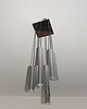 lampy wiszące Lampa wisząca kaskada vintage, lata 70., chromowana stal, 6x E14 2