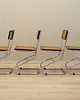 krzesła Komplet czterech krzeseł, Bauhaus design, lata 60, produkcja: Włochy 8
