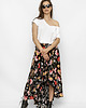 spódnice midi Letnia spódnica w kwiaty Marianna czarna 2