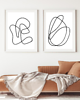 plakaty DWA PLAKATY abstrakcyjne linie minimalistyczne 1