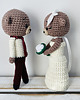 Ślub - inne Młoda para misie szydełkowe ślubne ręcznie robione 1