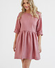 sukienki mini damskie Lniana Sukienka DAISY DUSTY PINK 1