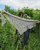 szale damskie Delikatna chusta handmade COSY jasny szary 1