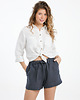 szorty damskie Lniane spodenki BLOOM charcoal 1