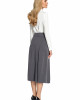 spódnice midi Spódnica midi z kontrafałdami - szara (S089) 1