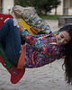 bluza z kapturem damska Bluza kangurka "Paisley" z turkusem 2