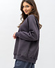 bluza bez kaptura damska Bluza basic ciepła ,,SEDA" grafit 2