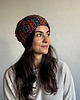 czapki damskie Kolorowa duża czapka beanie z wełną i alpaką 1