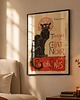 grafiki i ilustracje PLAKAT vintage czarny kot, secesyjna ilustracja francuska, dekoracja ścienna 2